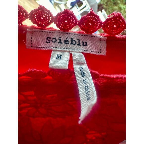 Soieblu Emotions Crochet Dress in Red - EUC - Picture 5 of 12